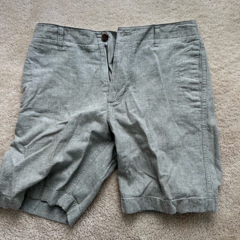 Men’s J crew shorts - 32 waist green/gray